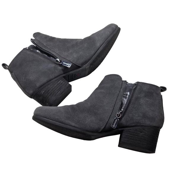 Blondo Villa Waterproof Gray Suede Ankle Booties Side Zip Women’s 8.5 - Picture 4 of 12